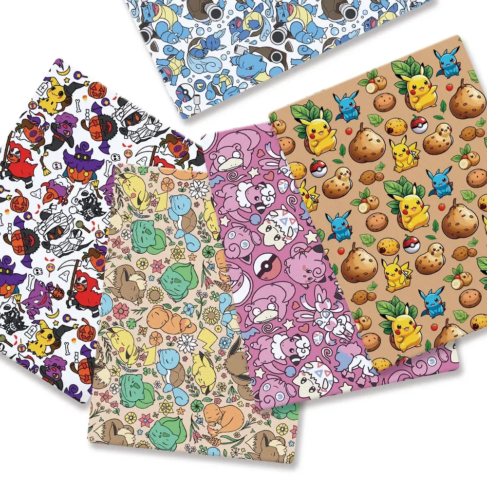 Baby Clothing Japan - Pokemon Cartoon Fabric140 * 50cm Cucito
