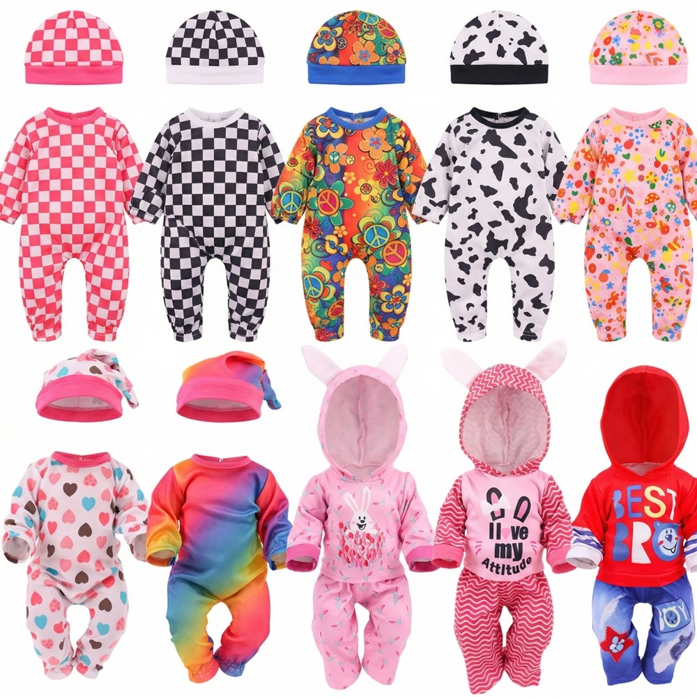 Baby Sleep Suit - Vestiti per bambole, set da 2