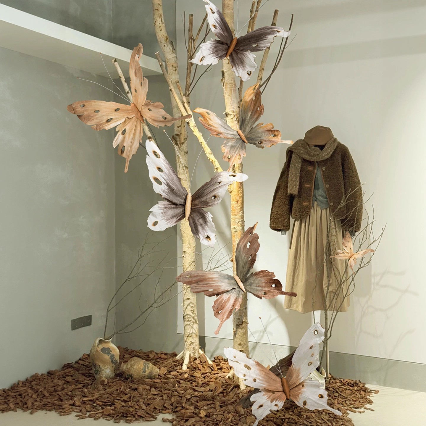 Baby Clothing Display - Decorazione Floreale in Carta a Forma
