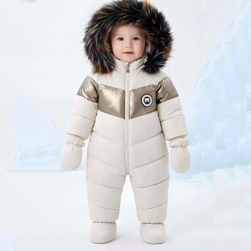 Baby Clothing Winter - Tutina Invernale per Neonati con Guanti,