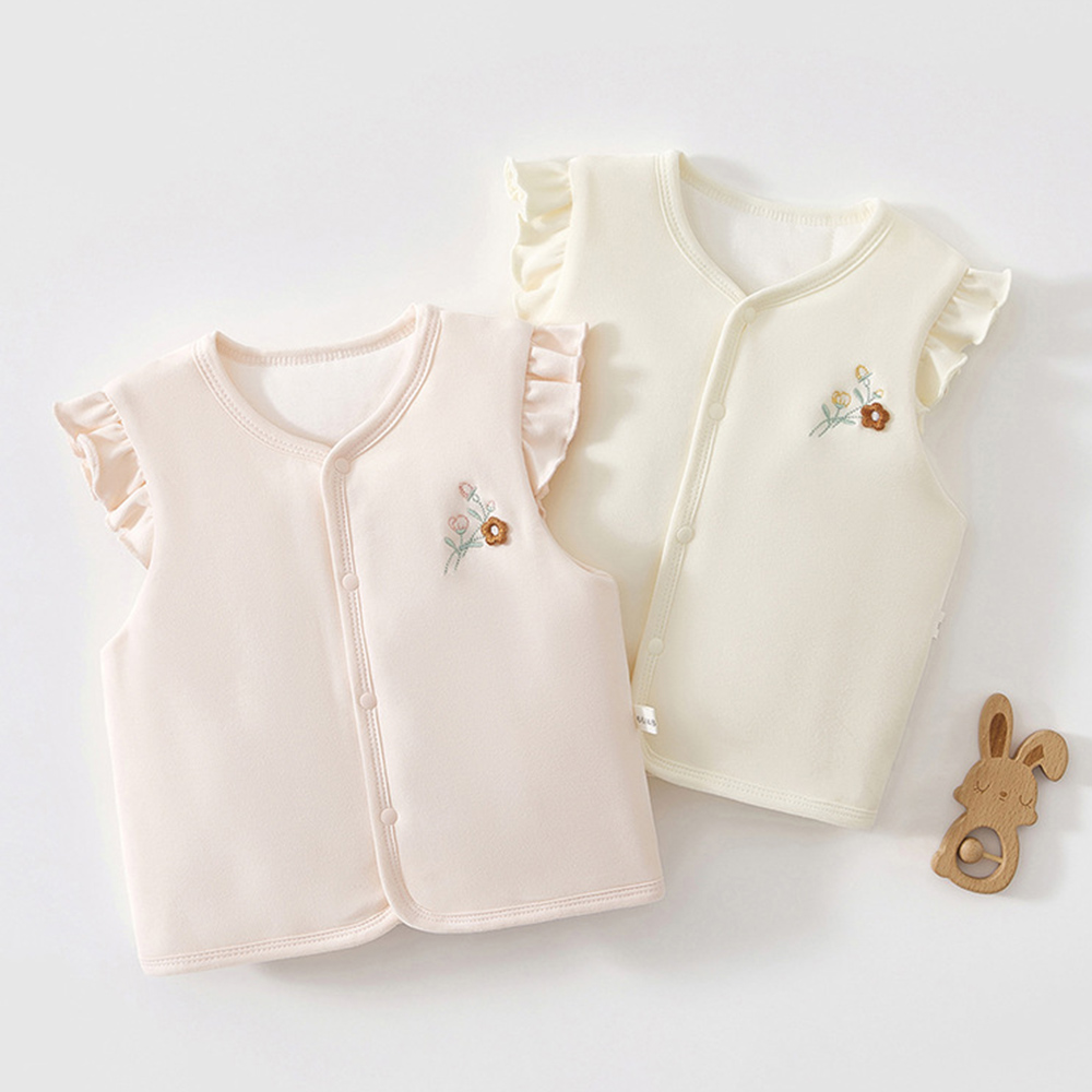 Baby Clothing Embroidery - Gilet da bambina trapuntato caldo autunno